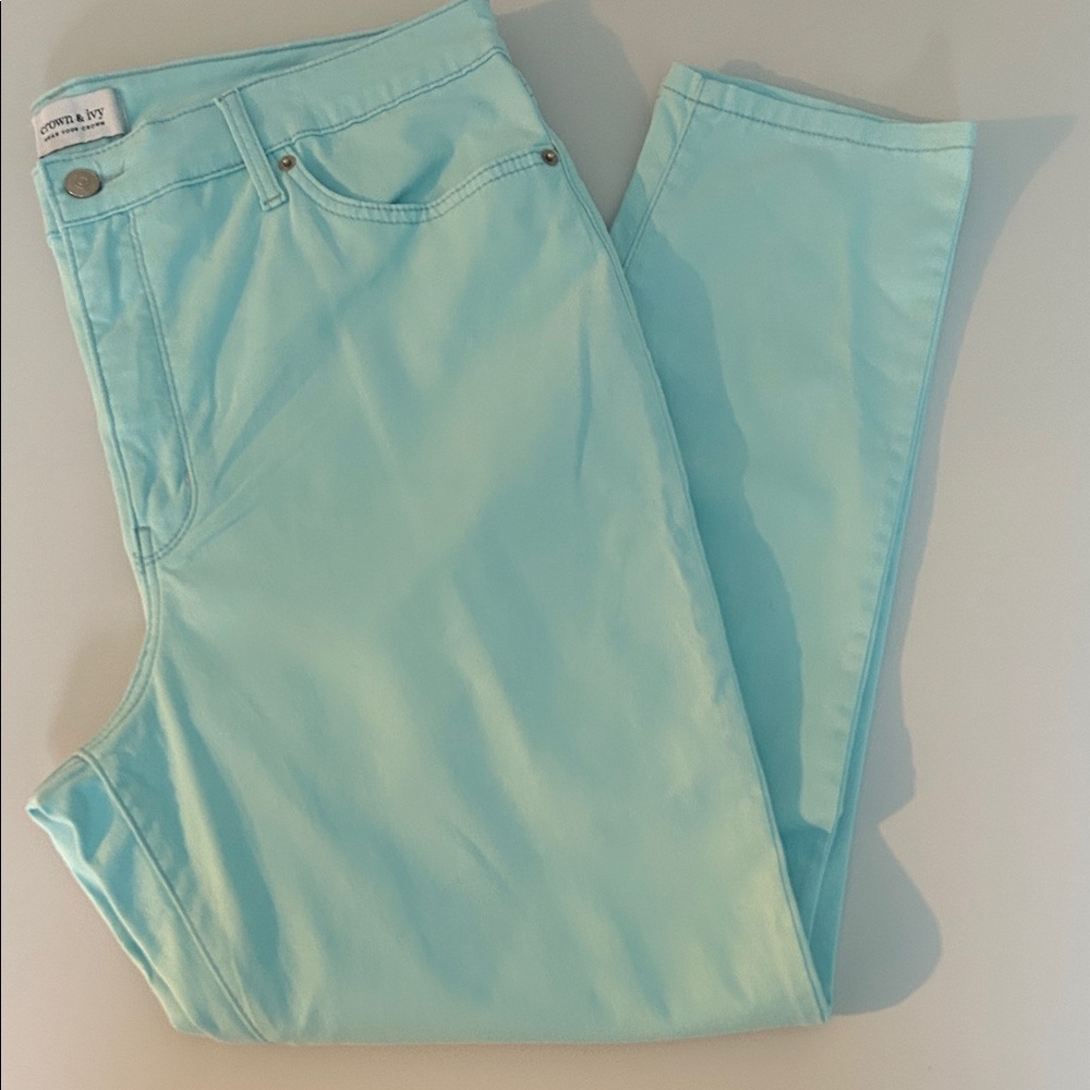 Crown & Ivy Lt. Blue Skinny Jeans High Rise - 28” inseam - Size 16